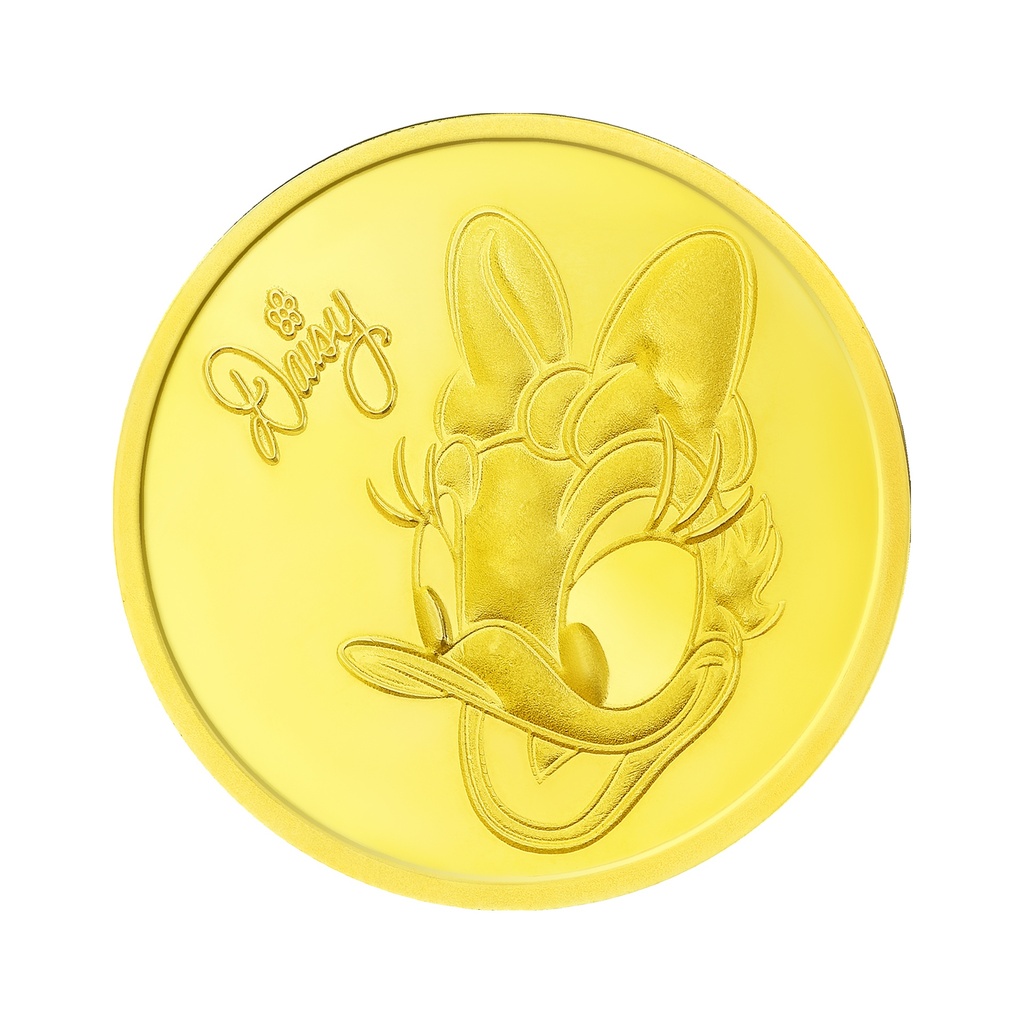 24k " Disney - Daisy Duck " Yellow Gold Coin - 4g 