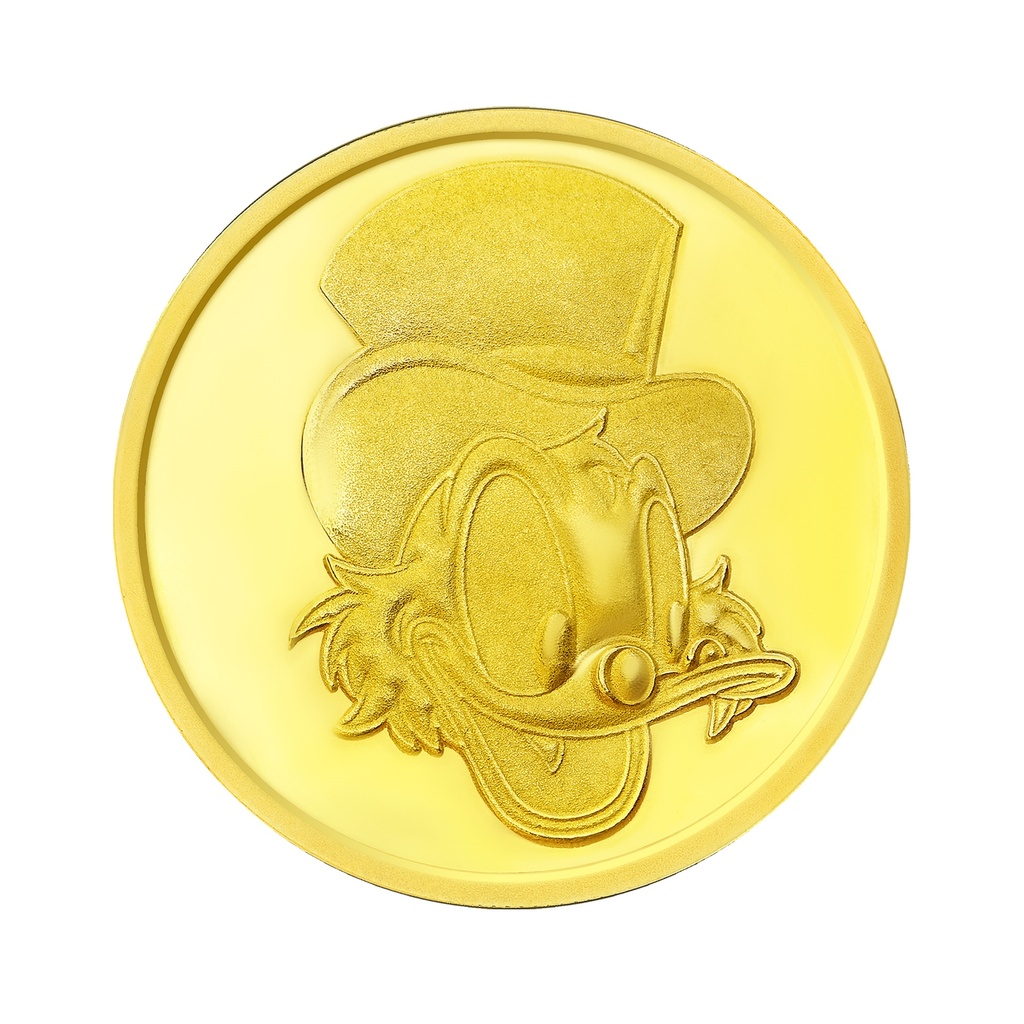 24k " Disney - Uncle Scrooge" Yellow Gold Coin - 4g 