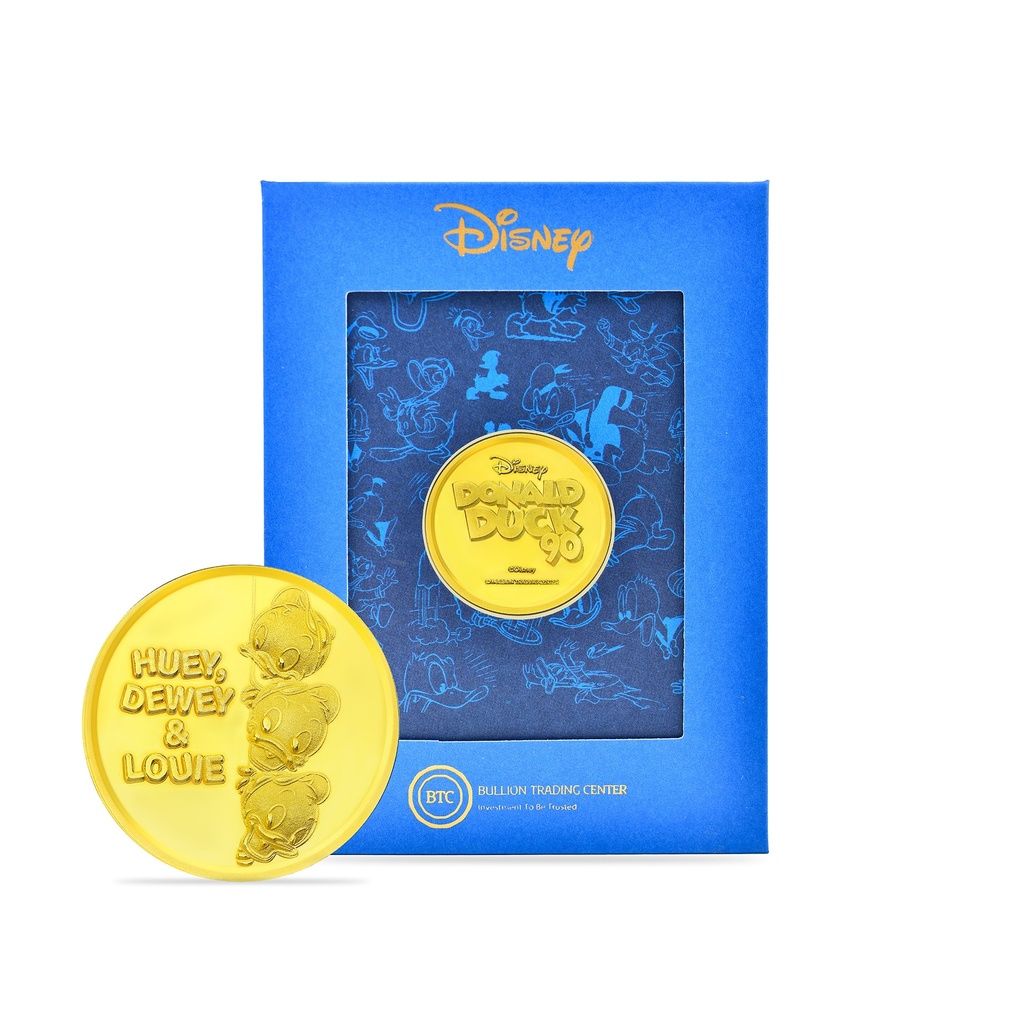 24k " Disney - Huey, Dewey, and Louie" Yellow Gold Coin - 2g