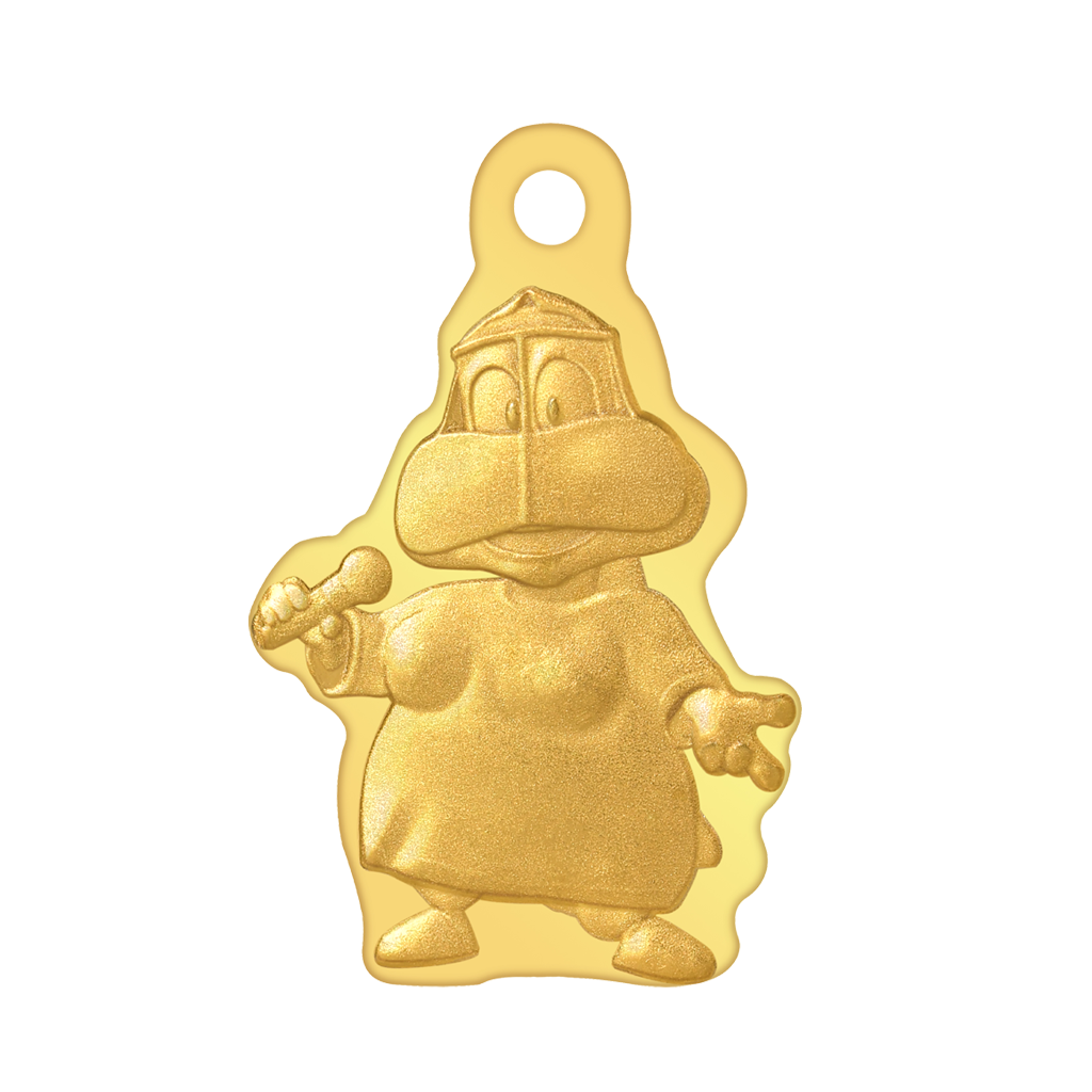 24k " ام خماس  " Yellow Gold Ingot Wearable- 5g 