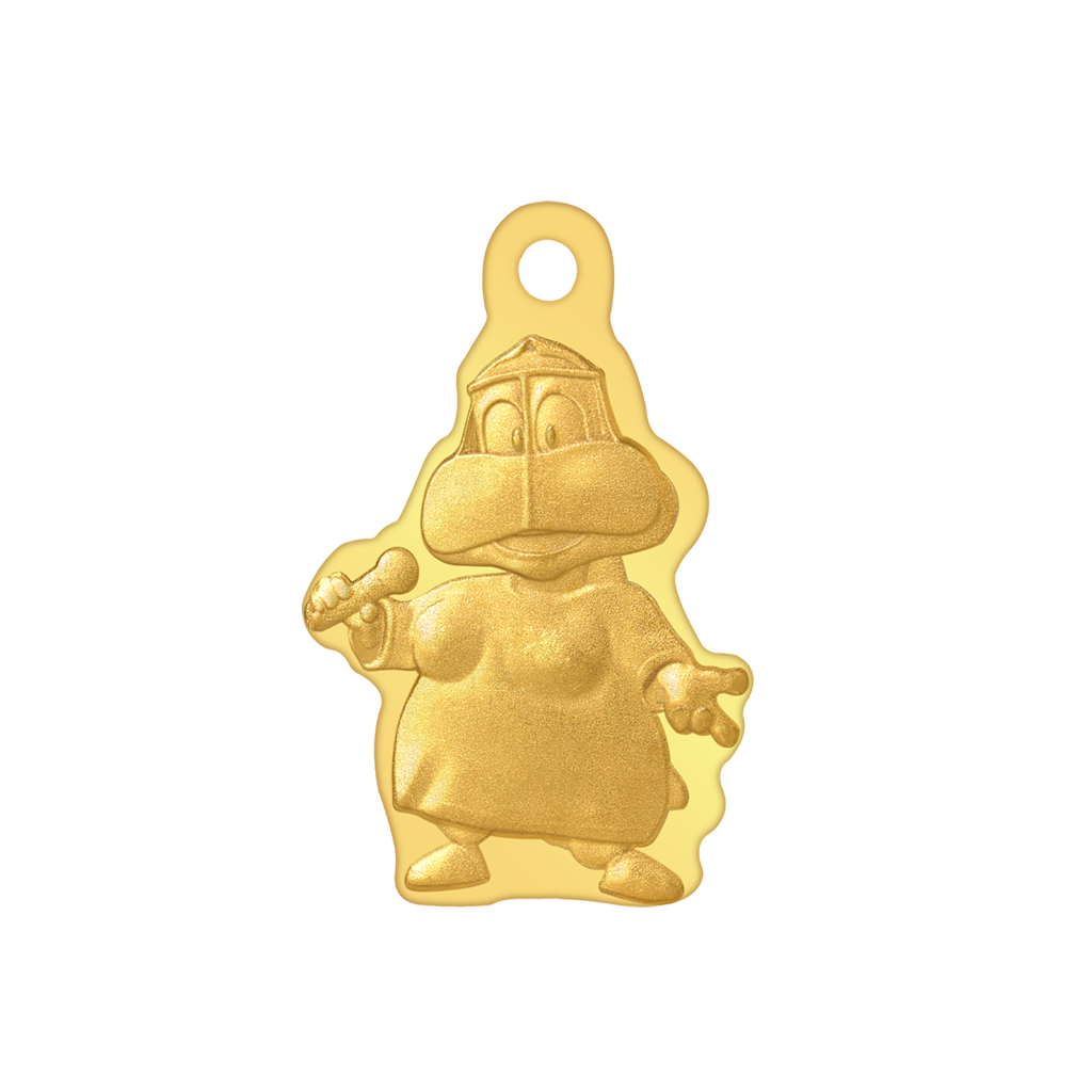 24k " ام خماس  " Yellow Gold Ingot Wearable- 2.5g  