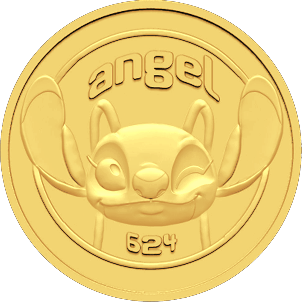  24k " STITCH " Yellow Gold Coin - 8g  