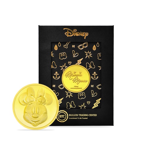 24k " Disney - Minnie Mouse " Yellow Gold Coin - 2g
