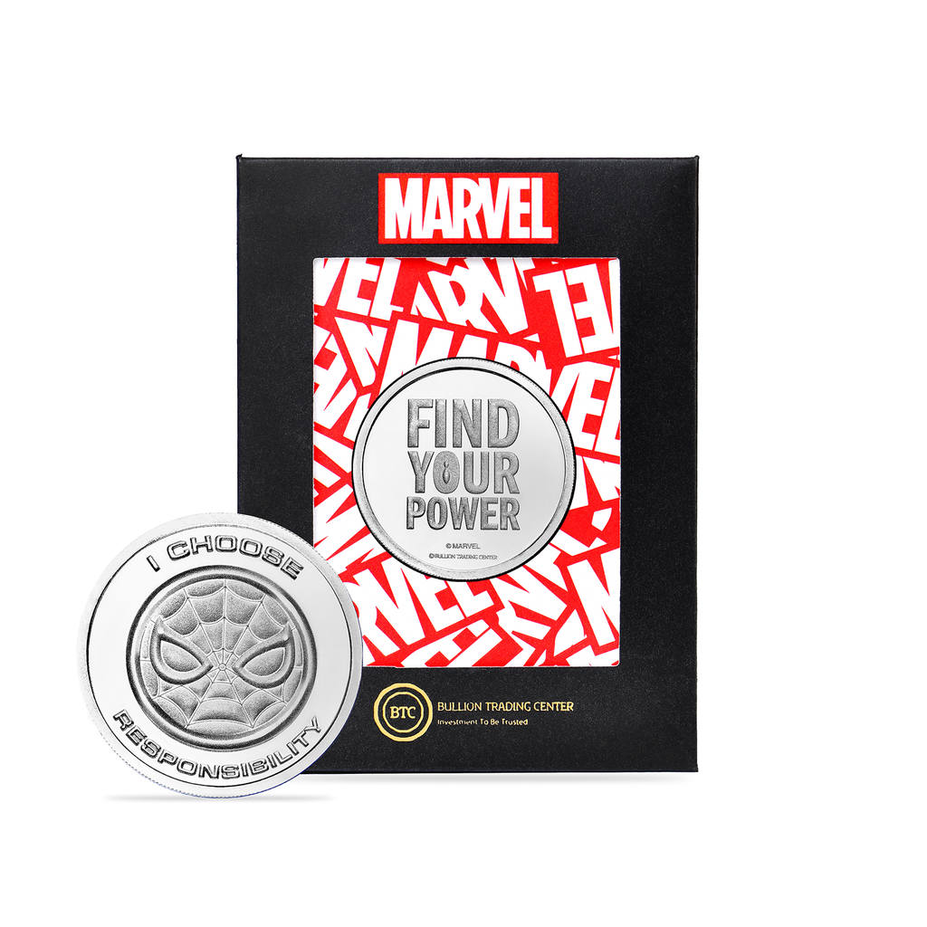 Marvel-SPIDER MAN -50gm Silver | BTC Dubai
