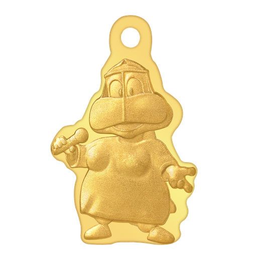 24k " ام خماس  " Yellow Gold Ingot wearable - 10g 