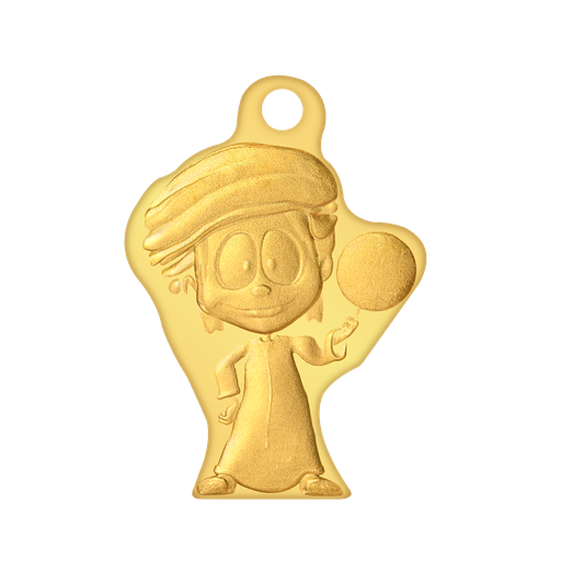 24k " عبود " Yellow Gold Ingot Wearable- 5g    