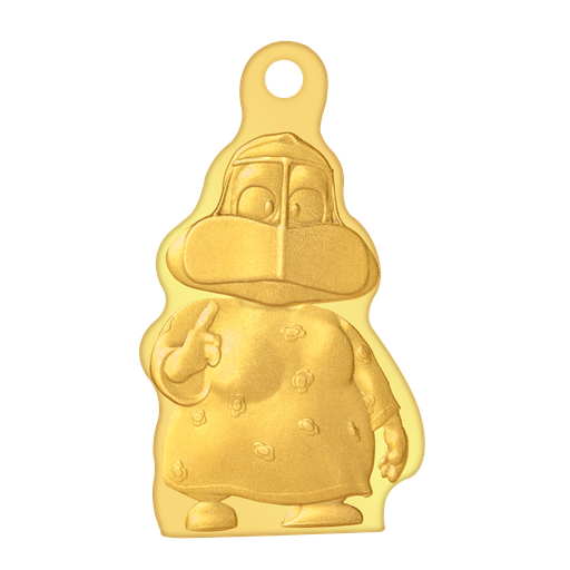 24k " أم سلوم" Yellow Gold Ingot Wearable- 10g 