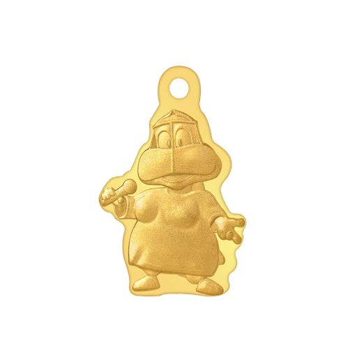 24k " ام خماس  " Yellow Gold Ingot Wearable- 2.5g  